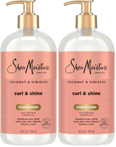 SheaMoisture Curl & Shine Conditioner Coconut & Hibiscus,for Thick,Curly Hair,to Moisturize-& Soften,24 oz,(Pack of 2)