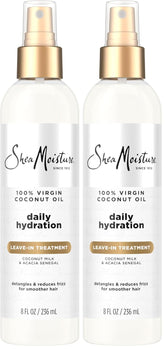 SheaMoisture 100 Percent Virgin Coconut Oil Leave-In Treatment, 8 Ounce, (Pack of 2)