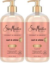 SheaMoisture Shampoo Coconut and Hibiscus,for Thick,Curly Hair,to Cleanse & Hydrate,24 oz,(Pack of 2)