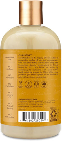 SheaMoisture Moisture Retention Shampoo for Dry, Damaged or Transitioning Hair Raw Shea Butter Shampoo to Hydrate Hair, 13 Fl Oz (Pack of 2)