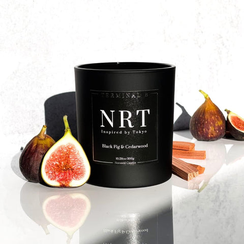 TERMINAL B Luxury Candle | NRT - Black Fig & Cedarwood | Inspired by Tokyo | Hand-Poured in Los Angeles | 10.58 oz, 60+ Hour Burn Time