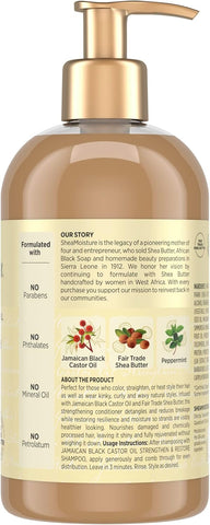Shea Moisture Conditioner Pure Jamaican Black Castor Oil To Intensely Smooth And Nourish Hair With Shea Butter, Peppermint And Apple Cider Vinegar 13 Oz