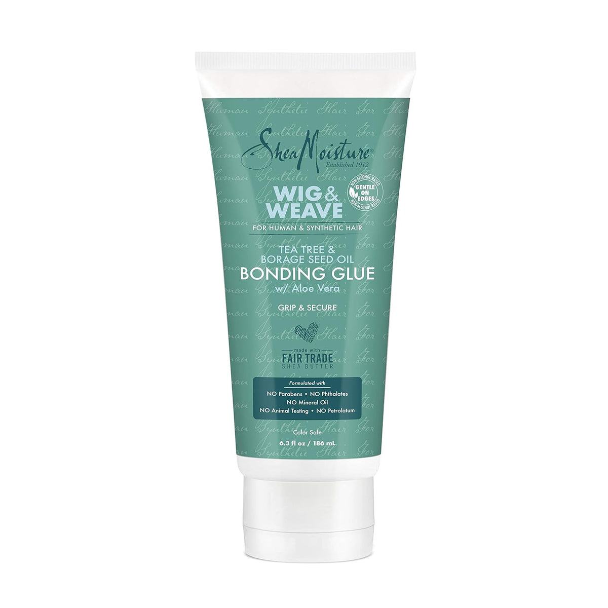 SheaMoisture Bonding Glue Hair Cream for Wig and Weave, Tea Tree and Borage Seed Water-Based Hair Product, 6.3 Ounce