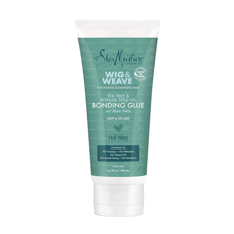 SheaMoisture Bonding Glue Hair Cream for Wig and Weave, Tea Tree and Borage Seed Water-Based Hair Product, 6.3 Ounce