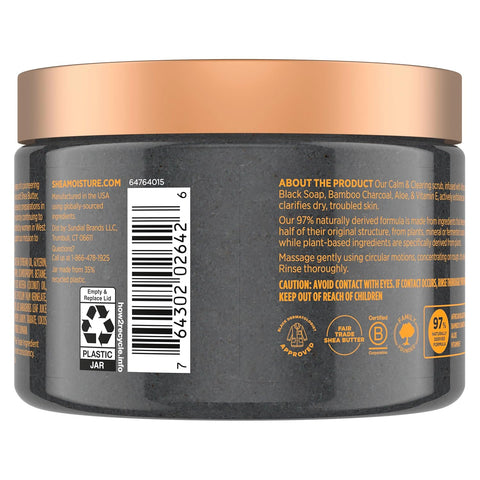 SheaMoisture Sugar Body Scrub African Black Soap for healthy, glowing skin African black soap with 24h shea moisture nutrients 12 oz