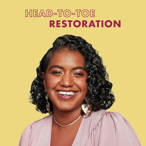 SheaMoisture Strengthen and Restore Shampoo, Conditioner & Head-To-Toe Restoration Body Care Oil Jamaican Black Castor Oil for Dry Skin & Hair Skin and Hair Care Regimen with Shea Butter