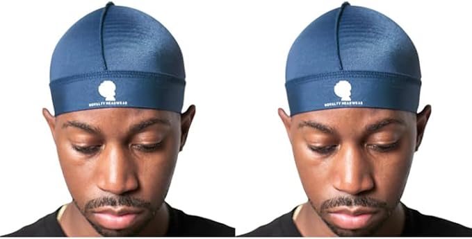 Royalty Headwear Silky Wave Cap for 360, 540 & 720 Waves, Soft Breathable Durag Skull Cap Beanie for Men