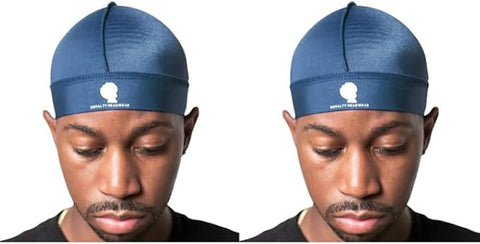 Royalty Headwear Silky Wave Cap for 360, 540 & 720 Waves, Soft Breathable Durag Skull Cap Beanie for Men