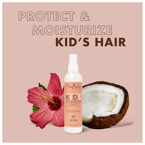 SheaMoisture Detangler Conditioner, 8 oz, Pack of 2 | Kids | Curly Hair | Coconut and Hibiscus | Extra Moisturizing