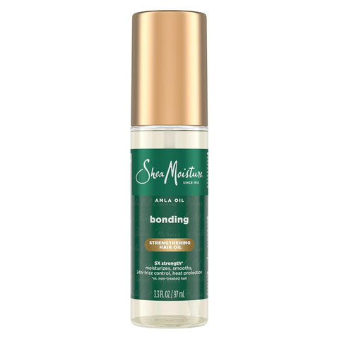 Shea Moisture Bonding Oil Amla Oil To Protect, Strengthen And Smooth Hair With Amla Oil And Fair-Trade Shea Butter With 5X Strength And 24-Hour Frizz & Humidity Control 3.3 Fl Oz