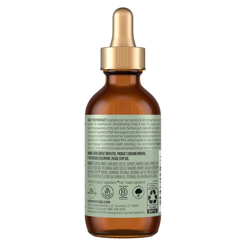 SheaMoisture Strengthening Scalp & Oil Rosemary & Vegan Collagen To Protect The Scalp And Strengthen Hair ScalpBoost Technology For A Cooling Sensation With ScalpBoost Technology 2 Fl Oz,(Pack of 2)