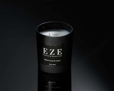 TERMINAL B Luxury Candle | EZE - Black Currant & Amber | Inspired by Buenos Aires | Hand-Poured in Los Angeles | 10.58 oz, 60+ Hour Burn Time