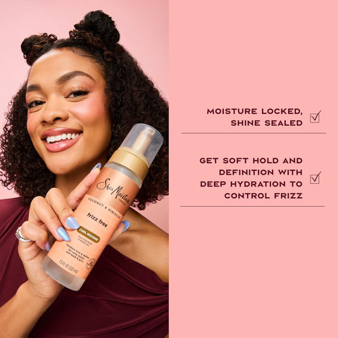 SheaMoisture Curl Mousse for Curly Hair, Coconut & Hibiscus Styling Mousse for Frizz Control & Volume, with Shea Butter, 7.5 oz