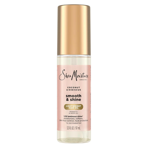 Shea Moisture Coconut & Hibiscus Smooth & Shine Oil Coconut & Hibiscus Softens And Hydrates Hair With Manketti And Coconut Oil For A Lightweight Texture 3.3 Fl Oz
