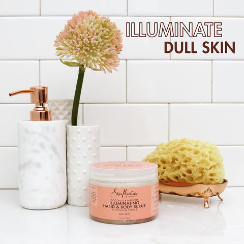 SheaMoisture Body Scrub for Dull Skin Illuminating Coconut and Hibiscus Cruelty-Free Skin Care 12 oz