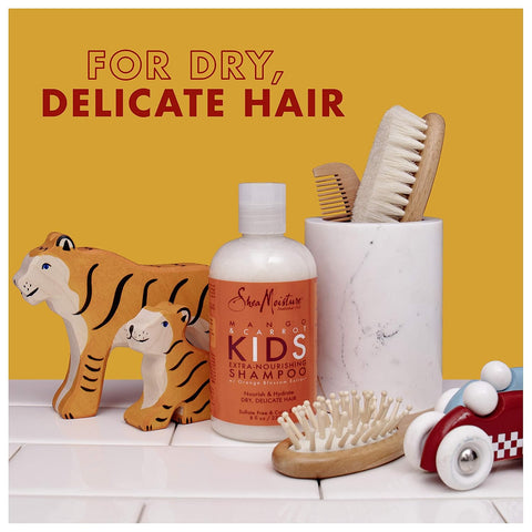 SheaMoisture Kids Shampoo, Extra-Nourishing Mango & Carrot Shampoo with Shea Butter, 8 oz