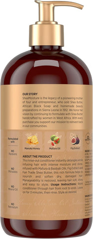 SheaMoisture Intensive Hydration Conditioner Manuka Honey & Mafura Oil for Extra Dry, Damaged Hair, Paraben-Free 24 oz