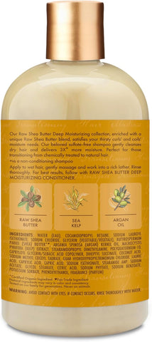 SheaMoisture Moisture Retention Shampoo for Dry, Damaged or Transitioning Hair Raw Shea Butter Shampoo to Hydrate Hair, 13 Fl Oz (Pack of 2)