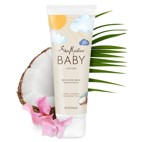 SheaMoisture Baby Lotion 100% Virgin Coconut Oil for Baby Skin Baby Lotion Clear Skin Moisturizer 8 oz