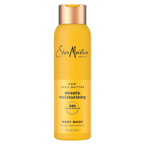 SheaMoisture Raw Shea Butter Body Wash Moisturize and Restore Deeply Moisturizing body wash for 24H Visible Moisture for Healthy, Glowing Skin 18 oz