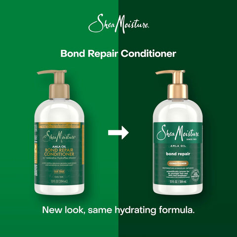 SheaMoisture Bond Repair Conditioner Amla Oil Strengthens And Repairs Hair Bonds With Hydroplex Technology And Amla Oil For Less Breakage With Restorative HydroPlex Infusion 13 FlOz,(Pack of 2)