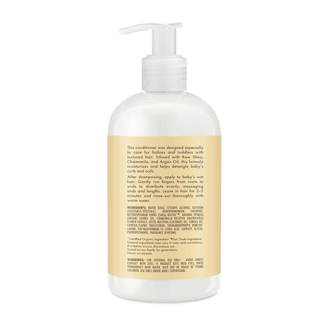 SheaMoisture Baby Conditioner for Curly Hair Raw Shea, Chamomile and Argan Oil Moisturizes and Helps Detangle Delicate Curls and Coils 13 oz