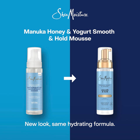 SheaMoisture Manuka Honey & Yogurt Smooth & Hold Multi-Styling Hair Mousse for Nourishment 7.5 fl oz | Smooth, Multi-Styling, Nourishment
