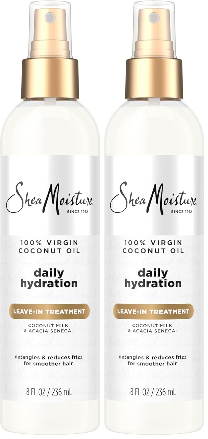 SheaMoisture 100 Percent Virgin Coconut Oil Leave-In Treatment, 8 Ounce, (Pack of 2)