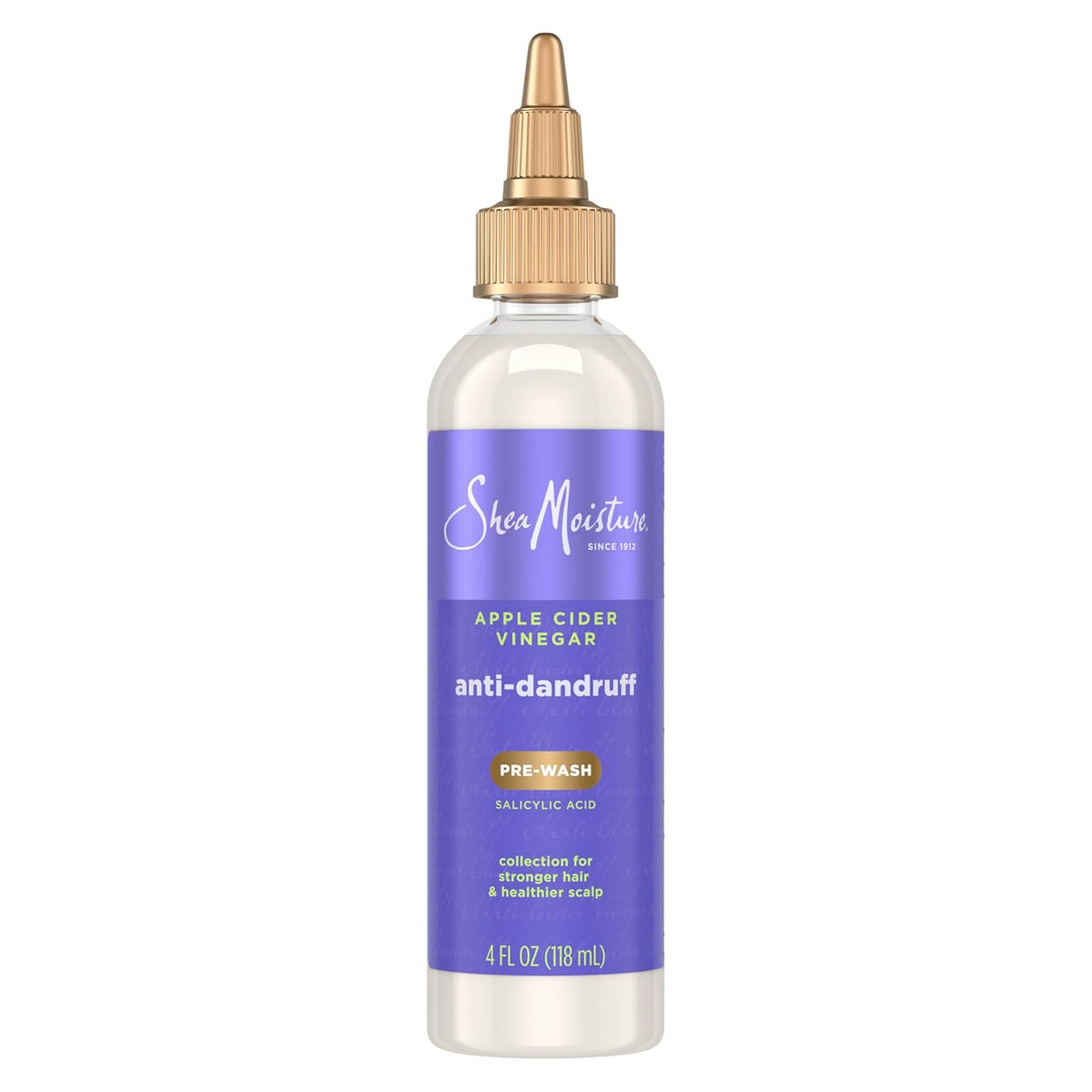 SheaMoisture Anti-Dandruff Pre-Wash Apple Cider Vinegar & Salicylic Acid To Gently Exfoliate & Remove Flakes System for a Healthier Scalp 4 oz