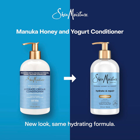 SheaMoisture Hydrate & Repair Condtioner Manuka Honey and Yogurt Conditioner for Damaged Hair Shea Butter Conditioner 13 oz