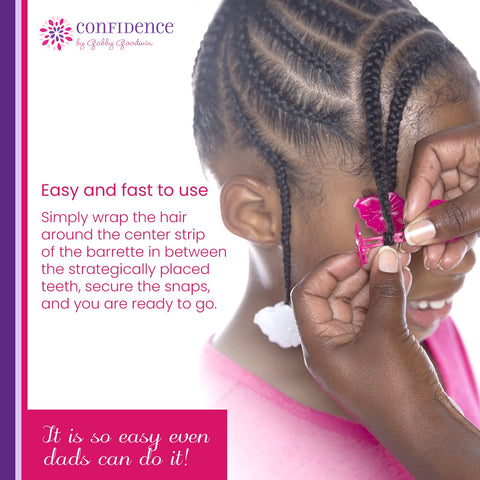 Confidence - GaBBY Bow Sweet Pea Design - Patented Non-Slip Barrettes – 50 Pack – 5 Flower Colors