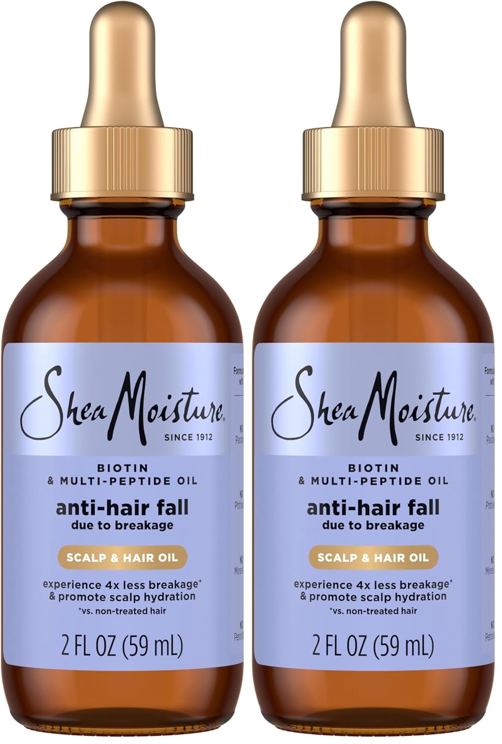 SheaMoisture Scalp & Hair Oil, Anti-Hair Fall for Healthy Looking and Moisturized Scalp, with Biotin & Multi-Peptide ScalpBoost Technology, 2 oz,(Pack of 2)