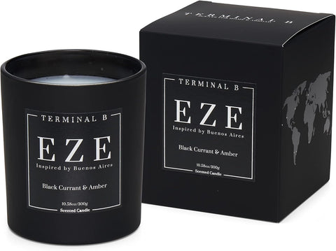 TERMINAL B Luxury Candle | EZE - Black Currant & Amber | Inspired by Buenos Aires | Hand-Poured in Los Angeles | 10.58 oz, 60+ Hour Burn Time