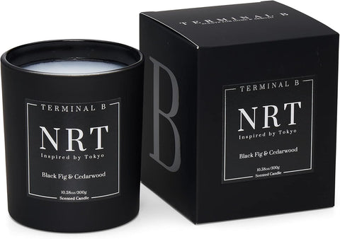 TERMINAL B Luxury Candle | NRT - Black Fig & Cedarwood | Inspired by Tokyo | Hand-Poured in Los Angeles | 10.58 oz, 60+ Hour Burn Time