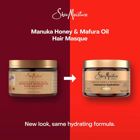 Shea Moisture Intensive Hydration Hair Masque Manuka Honey & Mafura Oil For Dry, Damaged Hair Deep Conditioning Hair Treatment 11.5 oz (Pack of 12)