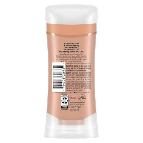 SheaMoisture Deodorant Stick 72h Odor Control Coconut & Hibiscus Fresh Aluminum Free 2.6 oz